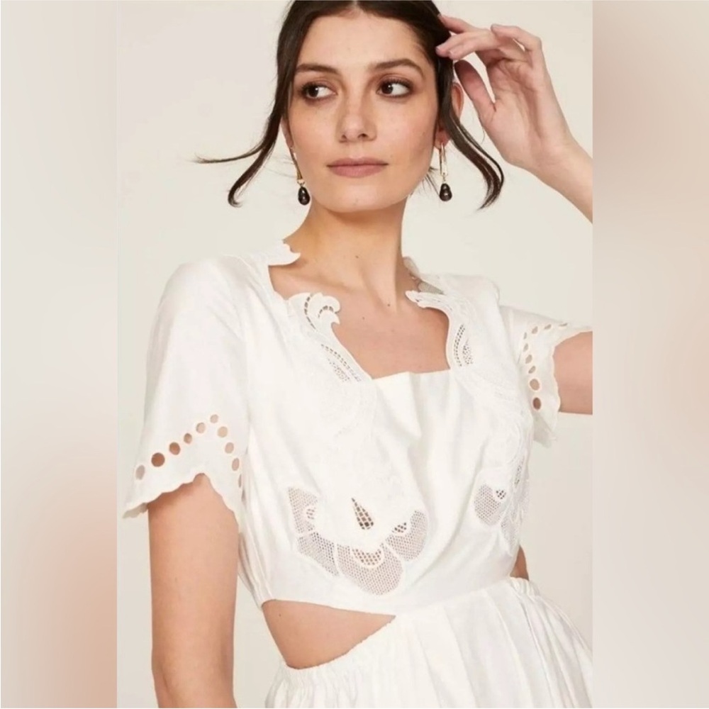 Elegant White Cutout Dress